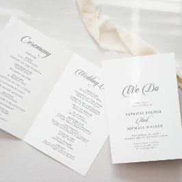 Programa Clássico Casamento Dobrado Caligrafia Chic We Do
