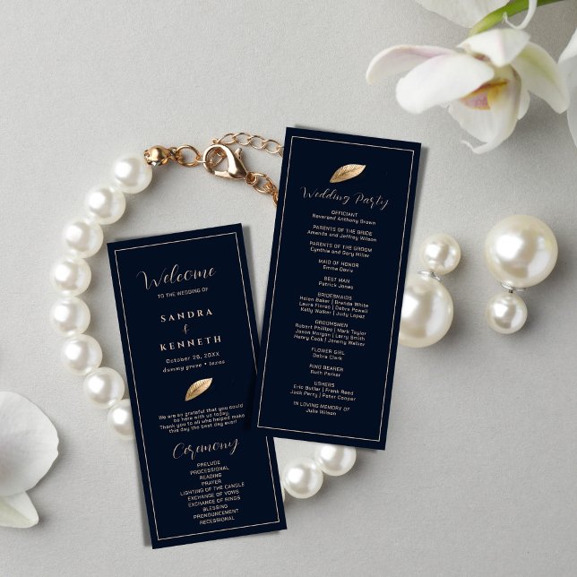 Programa Clássico e Elegante I Azul Escuro I Casamento (Criador carregado)