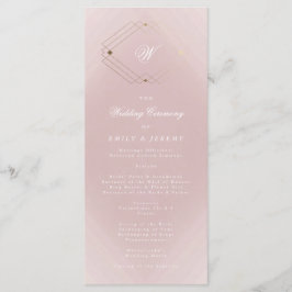 Programa Clássico Monograma de Casamento Rosa Poeirento Dou