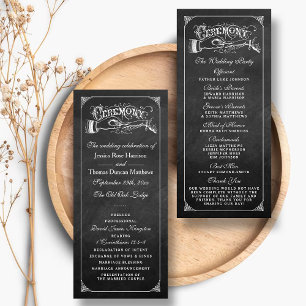 Programa Coleção de Casamentos de Chalkboard do Casamento V