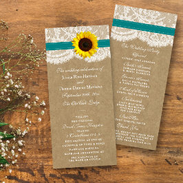 Programa Coleção Kraft, Lace & Sunflower - Teal