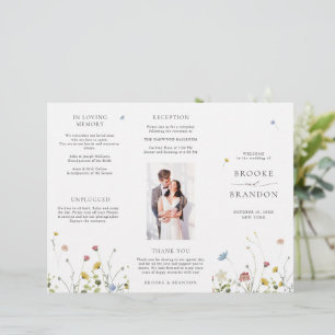 Programa Colorido de Casamento de Prados de Primav
