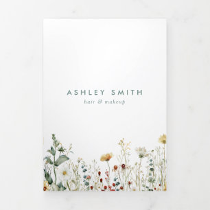 Programa Com Borda Tripla Brochura de Campo de Flor Selvagem de Verão