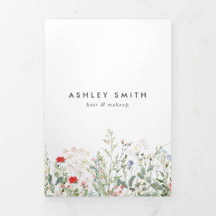 Programa Com Borda Tripla Brochura de Prados de Flores Selvagens