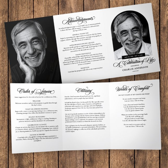 Programa Com Borda Tripla Celebração De Foto Em Arco De Solteiro Moderno Da  (Criador carregado)