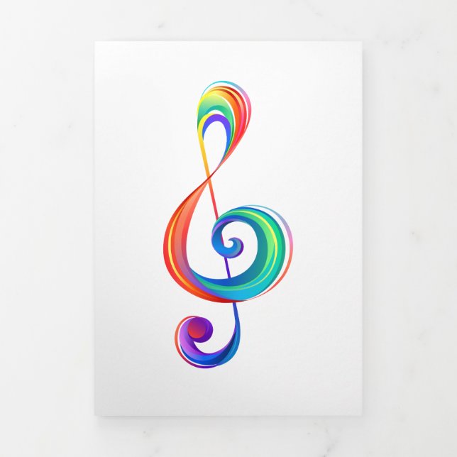 Programa Com Borda Tripla Clef (trecho de arco-íris) (Cobrir)