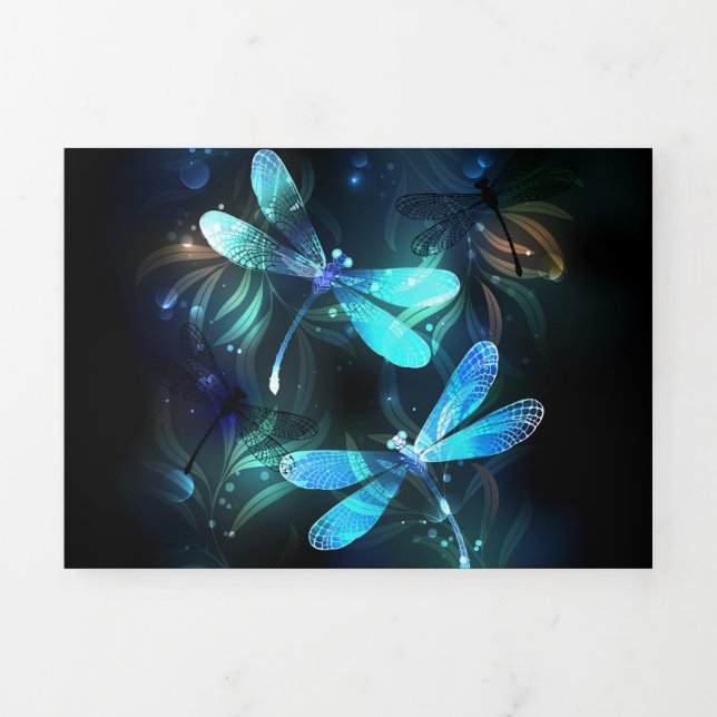 Programa Com Borda Tripla Dragonflies de lago (Cobrir)