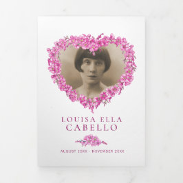 Programa Com Borda Tripla Esqueça-me das flores, não do coração, funerário r