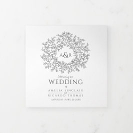 Programa Com Borda Tripla Foto de casamento da dedicação da história monográ