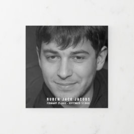 Programa Com Borda Tripla Imagens personalizadas do serviço Funeral branco p