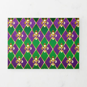 Programa Com Borda Tripla Jewelry Background Mardi Gras