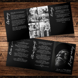 Programa Com Borda Tripla No Loving Memory Modern Memorial 7-Photo Collage