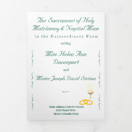 Programa Com Borda Tripla Nuptial Grace Catholic Wedding