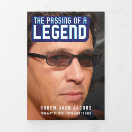 Programa Com Borda Tripla Passagem de uma lenda Funeral