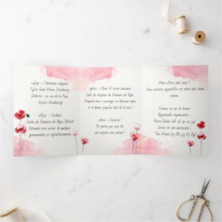 Programa Com Borda Tripla Programme "Coquelicots"