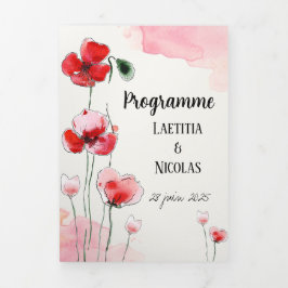 Programa Com Borda Tripla Programme "Coquelicots"