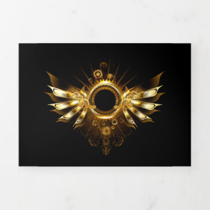 Programa Com Borda Tripla Steampunk wings