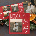 Programa Com Borda Tripla Vintage Retro Natal Estético Personalizado Vermelh<br><div class="desc">Comemore a temporada em estilo com nosso Vintage Retro Natal - Programa estético Red Trifold Personalizado. Este cartão festivo captura o encanto nostálgico dos cartões de Natal retrógrados, com tipografia retrógrada ousada e uma paleta vermelha rica que traz um toque de calor clássico de férias. Perfeito para as famílias que...</div>