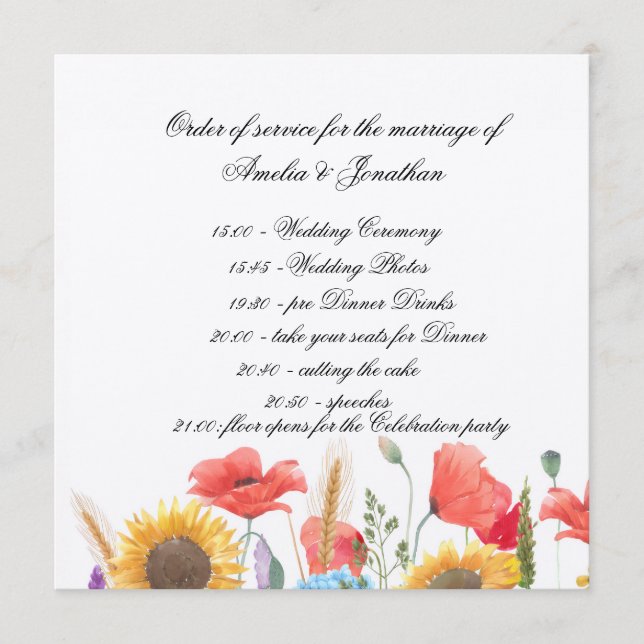 Programa Completely Customisable Program/ Order of servie (Frente)