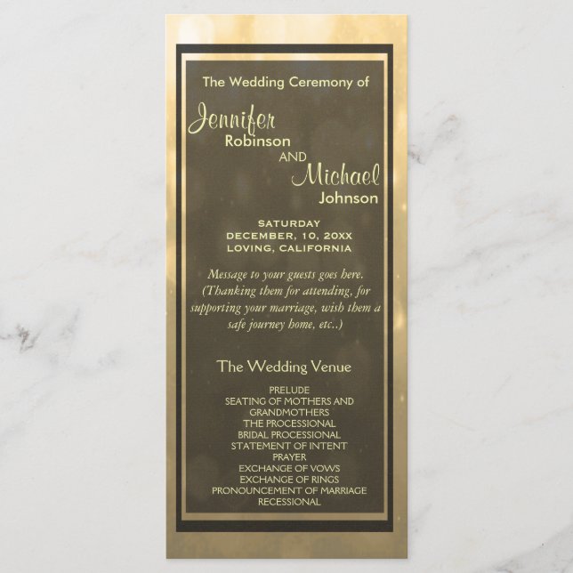 Programa Convidado para Luzes de Boque Douradas (Frente)