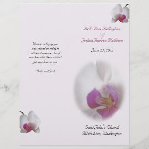 Programa cor-de-rosa do casamento da orquídea