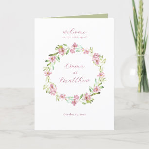 Programa Cor-de-rosa-pincelada floral + coroa botânica verd