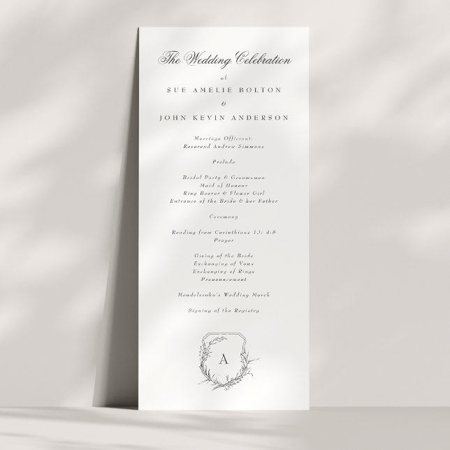 Programa crista tradicional de monograma floral botânico cl (Criador carregado)