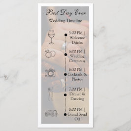 Programa Cronograma de Casamento de Foto Minimalista Plano