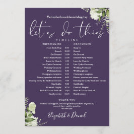 Programa Cronograma de Casamento Purple Greenery