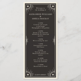 Programa cronológico de casamento da estrela do Ta