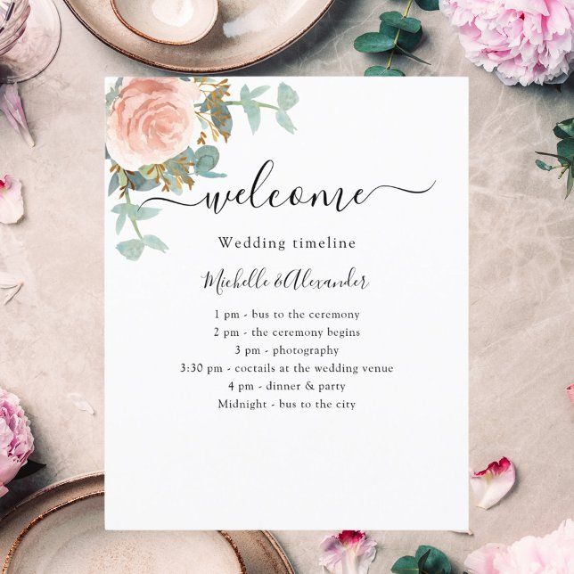 programa cronológico do casamento floral de ouro r (Criador carregado)
