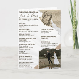 Programa da Cerimônia de Casamento – Papel Rasgado