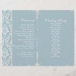 Programa da cerimónia de casamento vintage