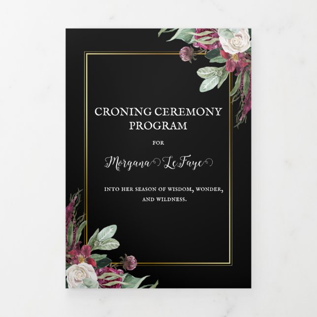 Programa da Cerimônia de Coroação Dark Bloom (Cobrir)