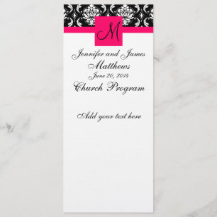 Programa da Igreja Casada Monograma Damask Hot Pin