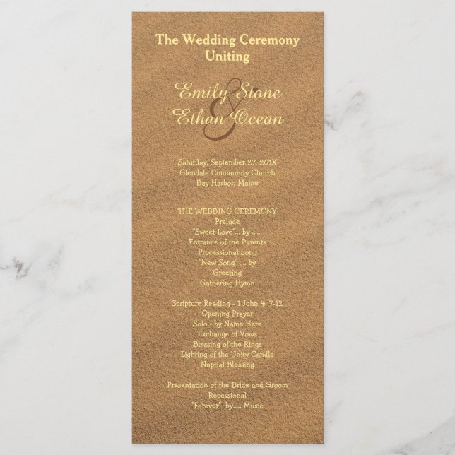 Programa de Altura de Casamento de Areia de Praia (Frente)