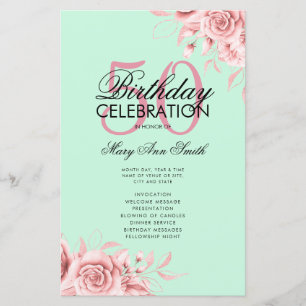 Programa de Aniversário de 50 anos Floral Rosa Dou