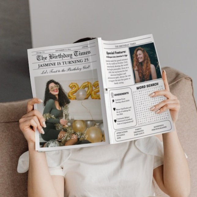 Programa de Aniversário de Jornal Único Infográfic (Criador carregado)