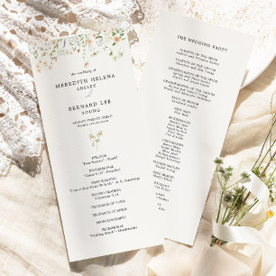 Programa de Capa de Casamento de Flores Silvestres