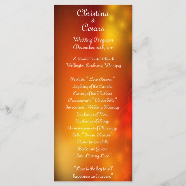 Programa de Casamento 25 4x9 Lanterna marroquina (Frente)