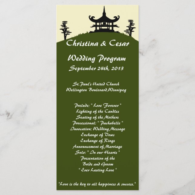 Programa de Casamento 25 4x9 - Tem o Top Hill Verd (Frente)