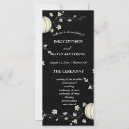 Programa de Casamento Abóbora de Outono Preto