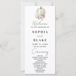 Programa de Casamento Abóbora Floral Branca de Out