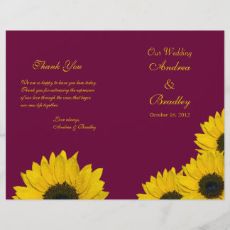Programa de Casamento Amarelo de Girassol