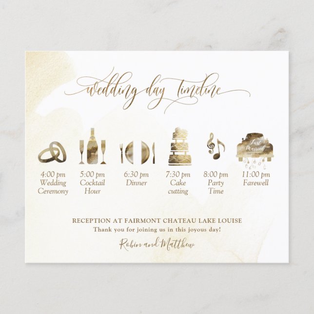 Programa de Casamento Amarelo do ouro e Linha do T (Frente)