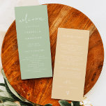 Programa de Casamento Amarelo Verde LEAH Pastel<br><div class="desc">Este programa de casamento apresenta uma fonte manuscrita e moderna design minimalista com uma combinação de cor verde-pastel e amarelo. Edite facilmente o texto *maioria* para suas necessidades e edite todas as cores para corresponder às cores do seu evento.</div>