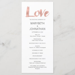 Programa de Casamento Amor em Ouro Rosa Moderno