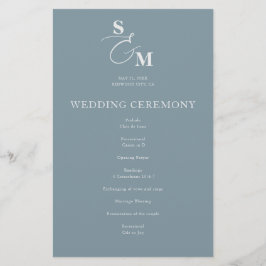 Programa de Casamento Ampersand Monograma Clássico