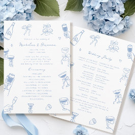 Programa de Casamento Azul Dusty com Porodle Desen