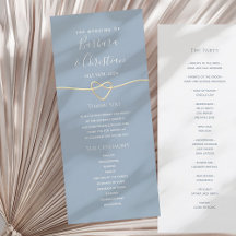 Programa de Casamento Azul Empoeirado